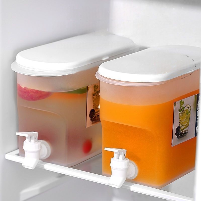 3.5L Suqueira Plastica com tampa para Geladeira Com torneira capacidade 3,5litros para agua saboriza
