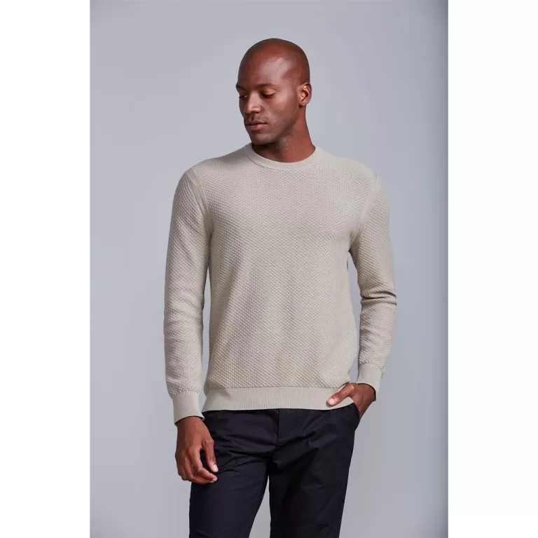 Tricot Gola Careca- Bege Areia
