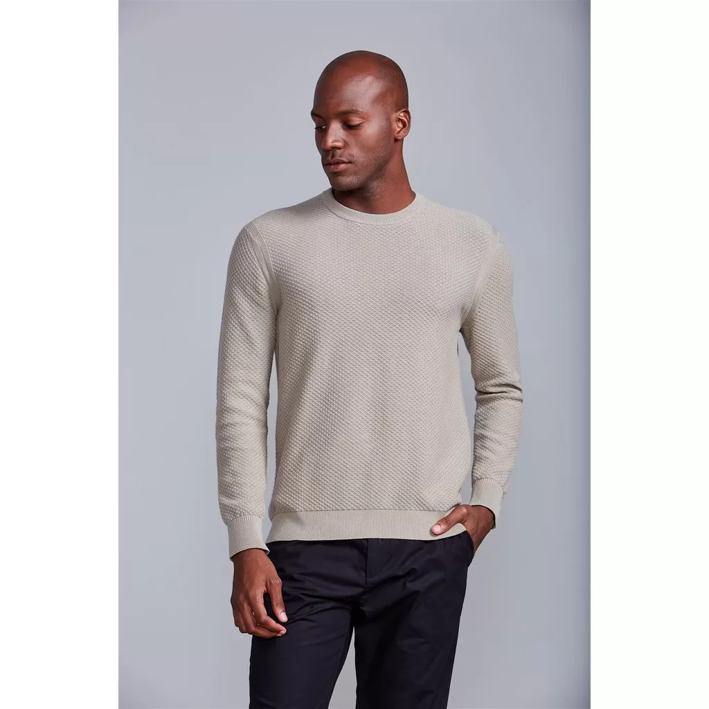 Tricot Gola Careca- Bege Areia