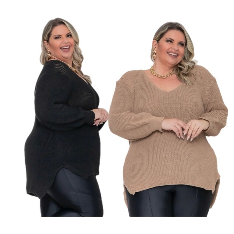 Kit com 2 Casacos Blusa Vestlegging Feminino Plus 