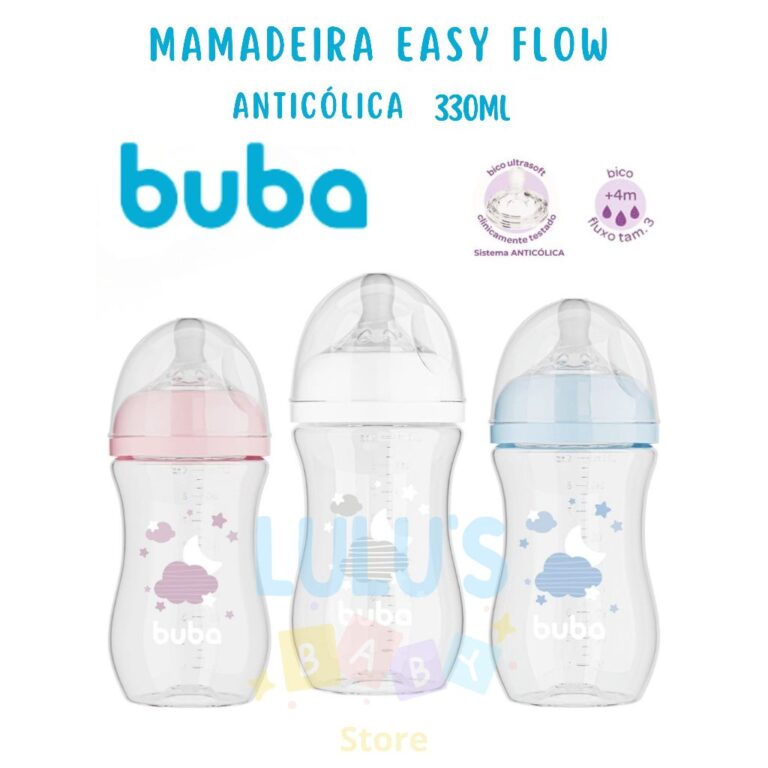Mamadeira BUBA Easy Flow Anti-cólica 4+ 330ML  RO