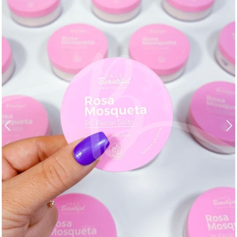 maquiagem po facial solto rosa mosqueta