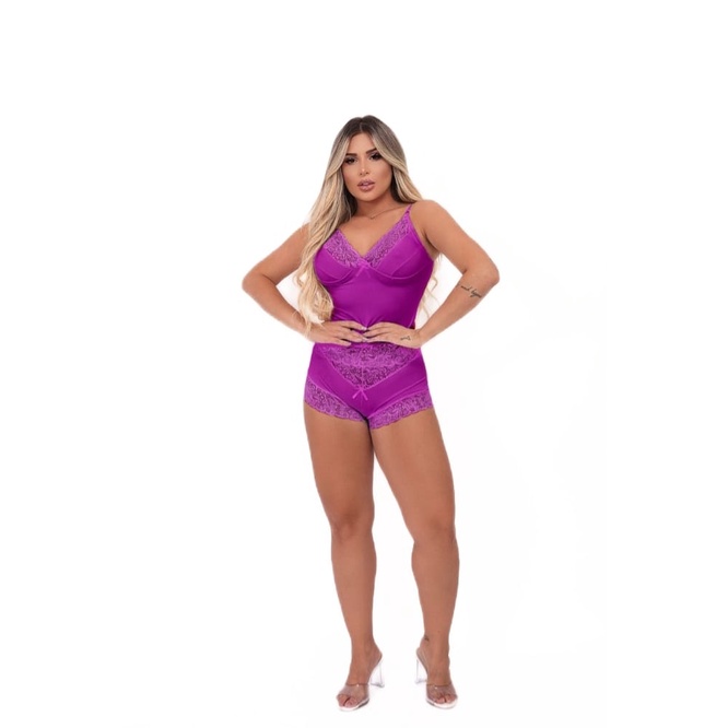 Kit C/2 Pijama Short Baby Doll Sensual para Dormir