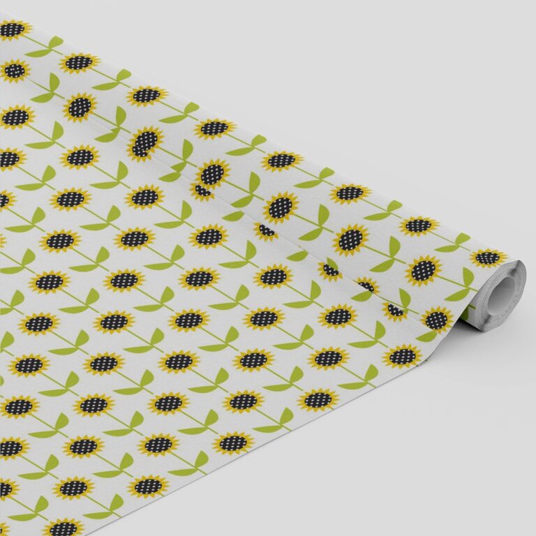 Tecido Oxford Estampado Girassol Miolo Poá –