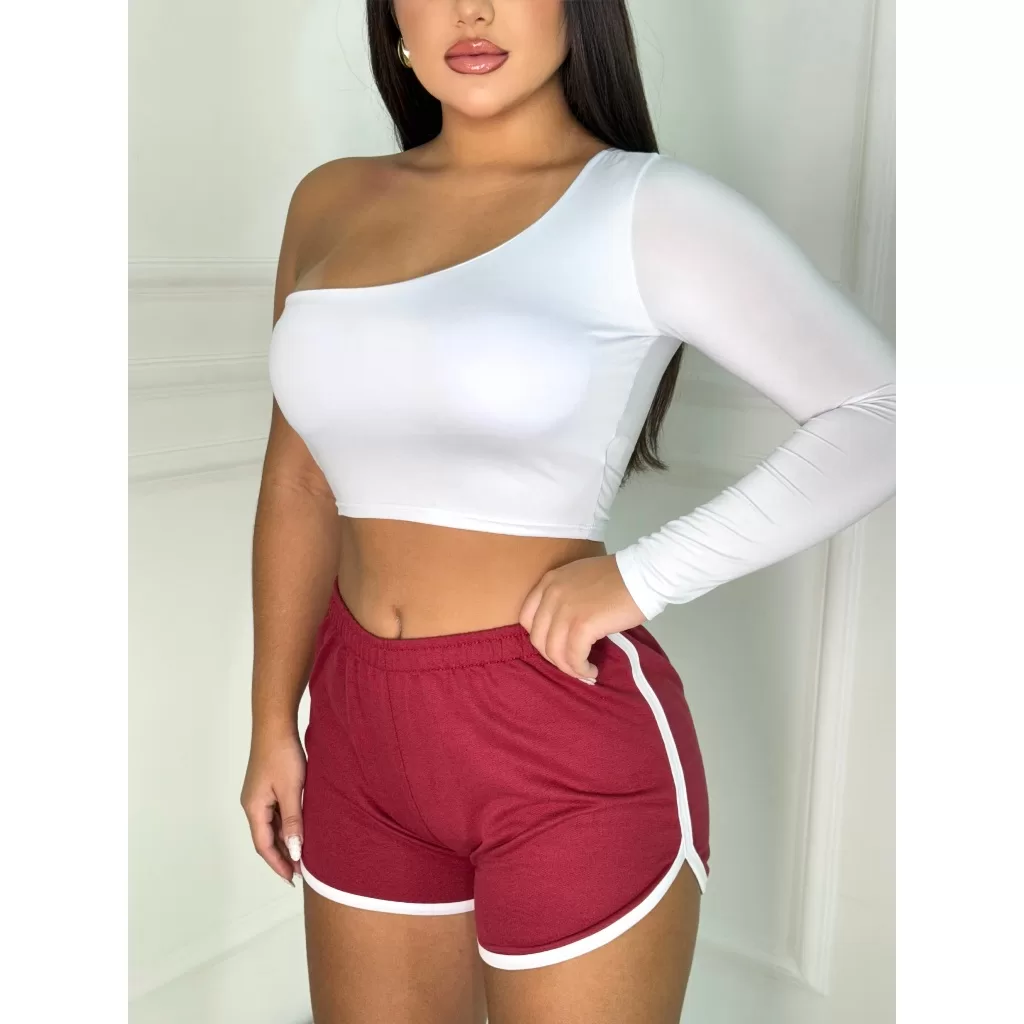 Shorts boxer Feminino de Moletinho Academia Passeio Caminhado Saída de Praia