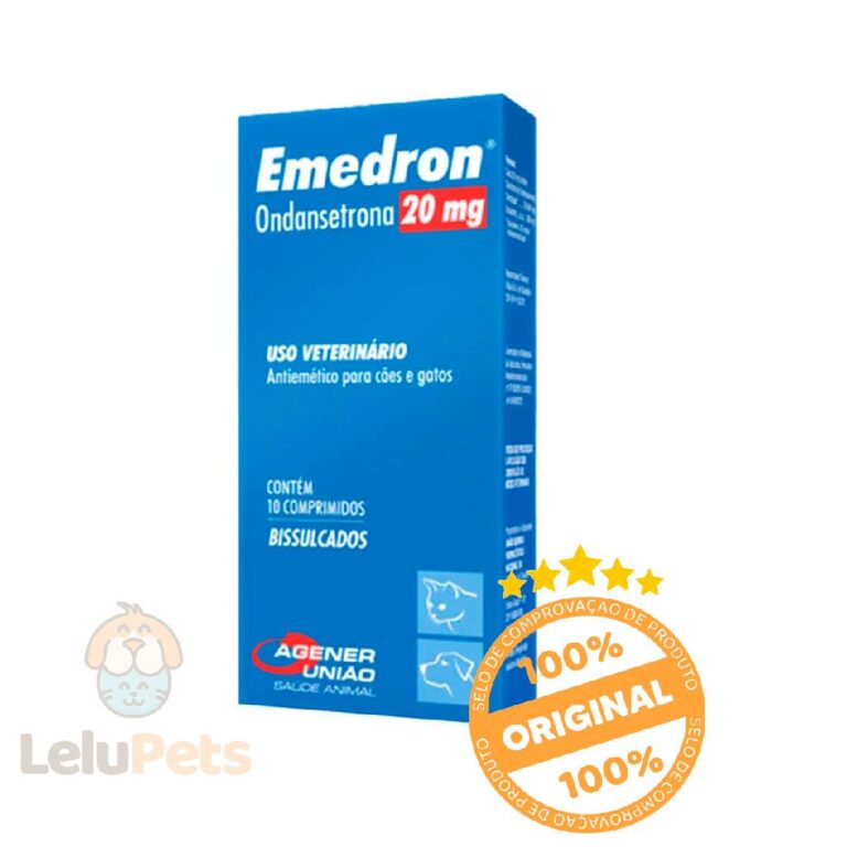Emedron Antiemético 20mg P/ Cães E Gatos 10 Comp