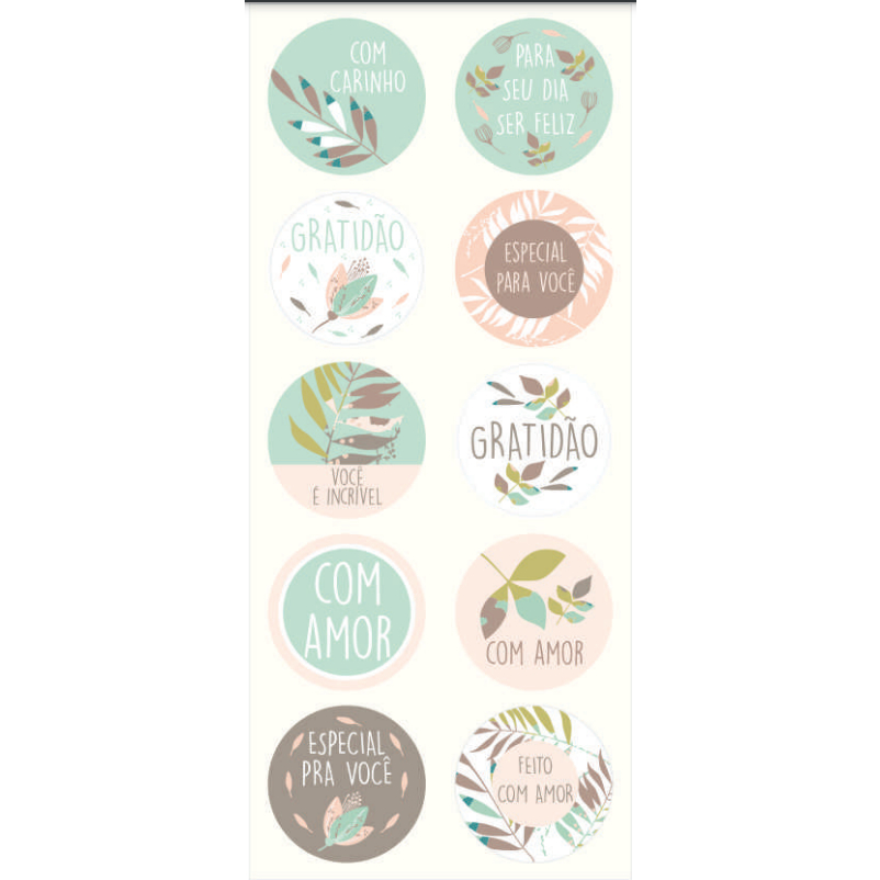 Etiqueta Adesivo Decorativa Com 30 Unidades