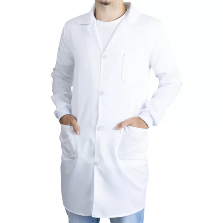 Jaleco Masculino Gola Sport Branco Oxford C/ Punho