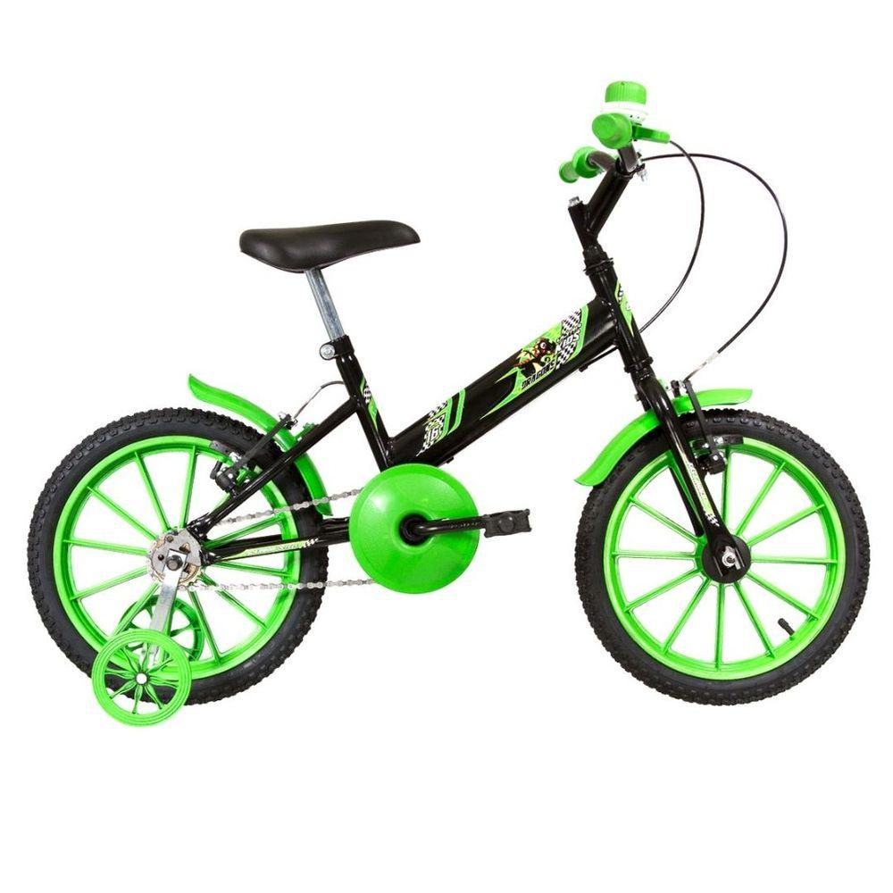 Bicicleta Bicicletinha Infantil Ultra Kids T Aro 16 Preto E Verde – Ultrabike