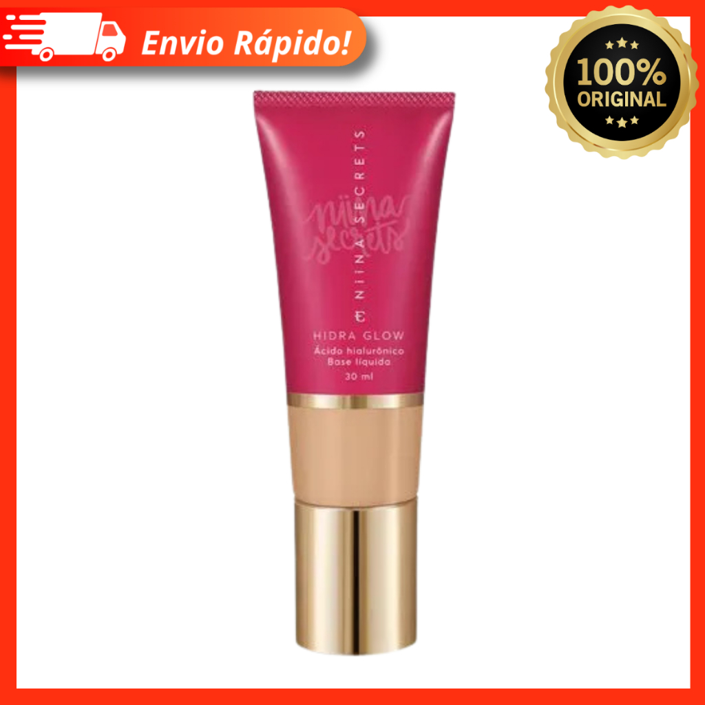 Base Líquida Niina Secrets Hidra Glow 30ml – Hidrata e Deixa a Pele Radiante – Eudora