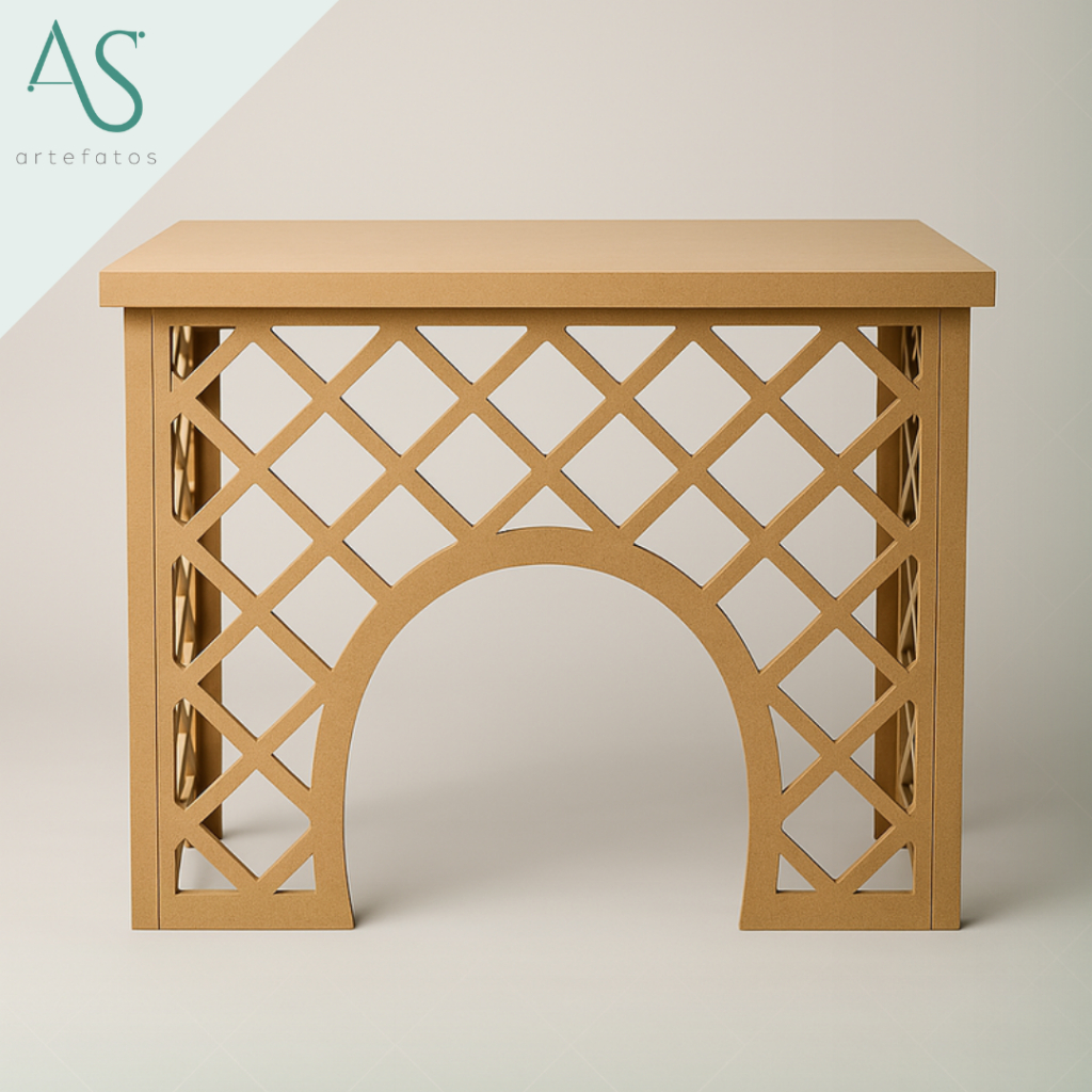 Mesa Dobravél Portatil Mdf Decoração Festas Treliça Slim