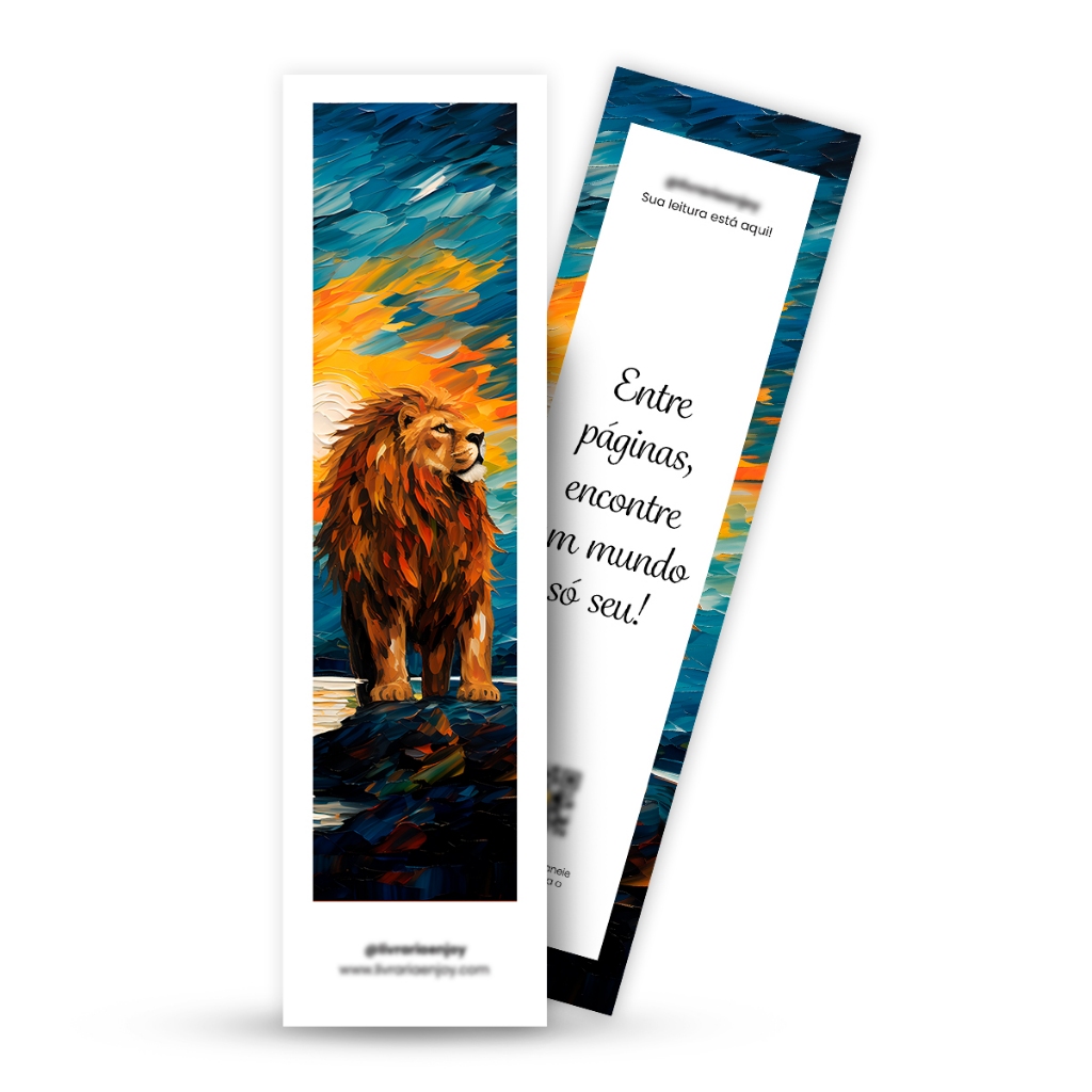 Marcador de Páginas – Leão – Entre Páginas Encontre um Mundo só Seu