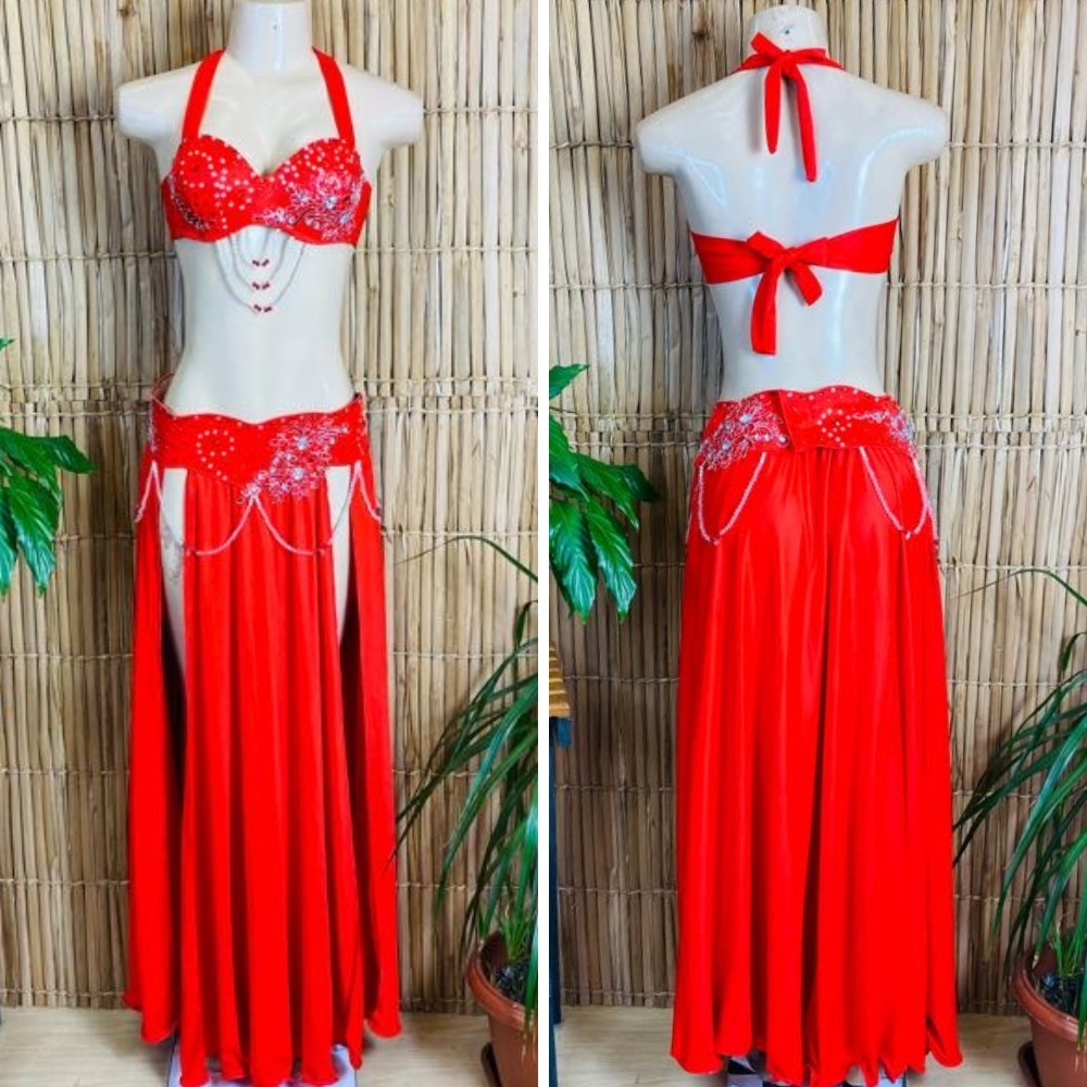 [Liquidação] Dança do Ventre Traje  Bordado Completo -Pronta Entrega – TPCL-617