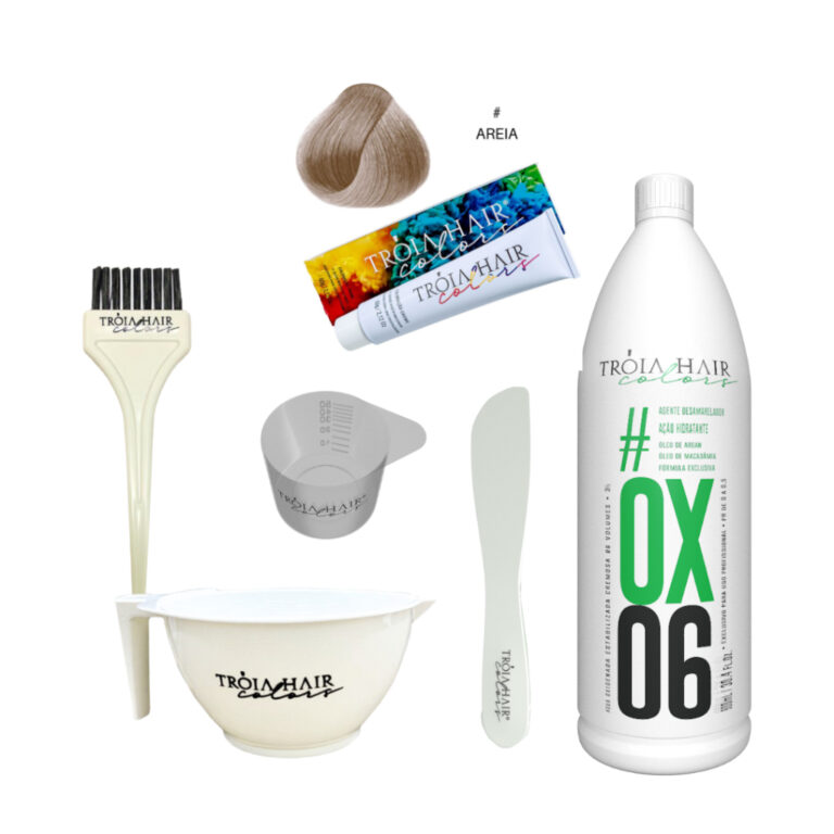 Tintura # Matizador Areia + Ox 06 900ml + Kit Apli