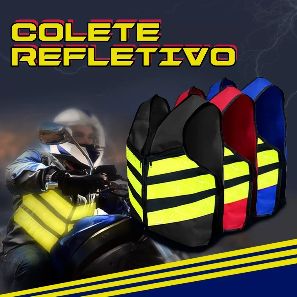 Colete para Motoboy Mototáxi  e uber Refletivo Alta Visibilidade florecente