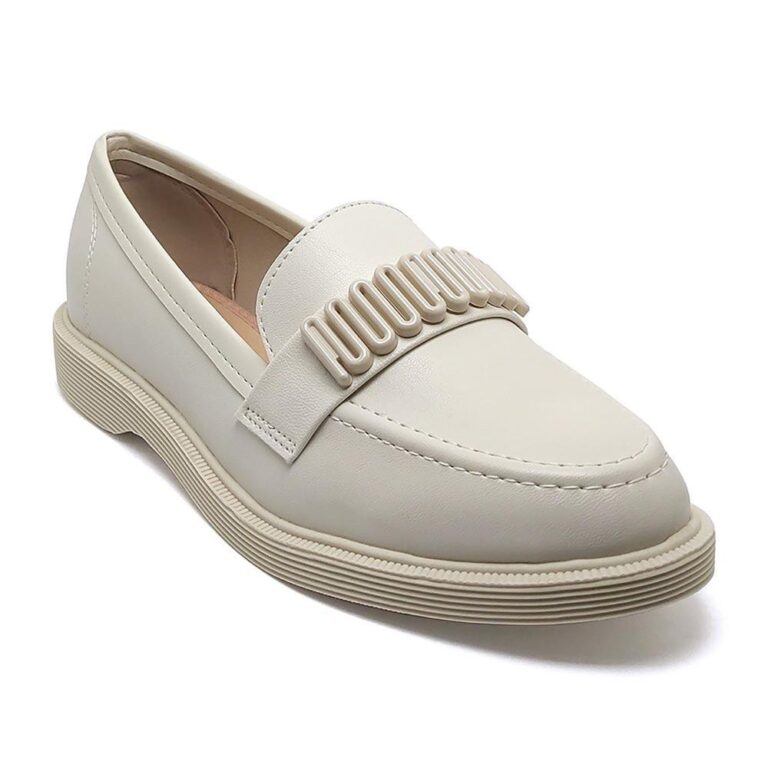Mocassim Moleca Loafer Feminino – Branco