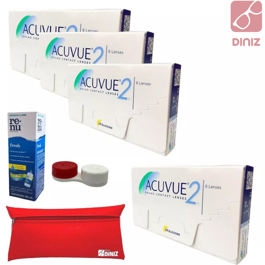 Lente De Contato Acuvue 2 – 3+1 – SUPER ECONOMIA – MELHOR CUSTO BENEFICIO