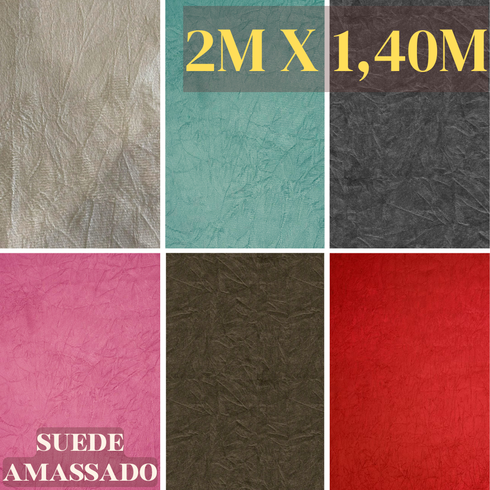 Tecido Suede Amassado Decoração Sofá – Confecção em Geral – 2m x 1.40m – LEIA A DESCRIÇÃO