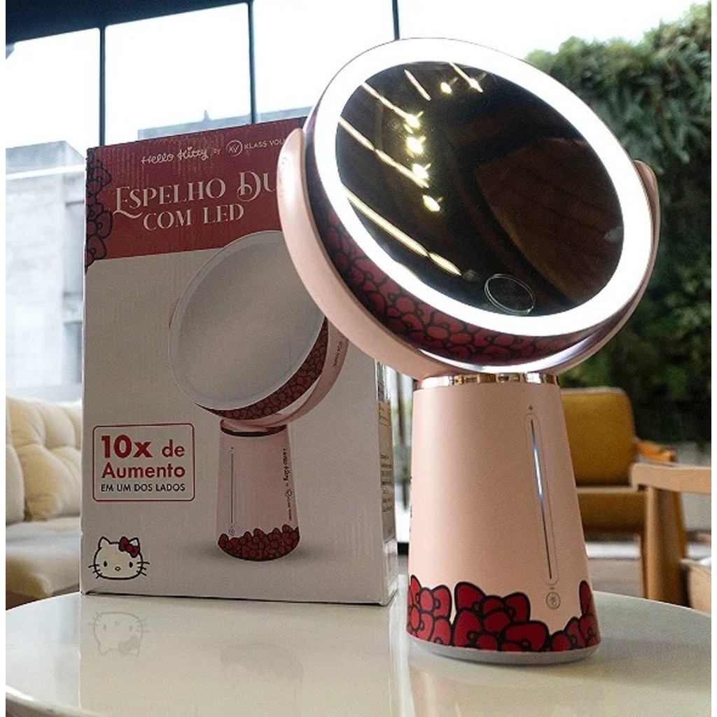 Espelho de mesa Duplo Com LED Edição Limitada – Hello Kitty – Klass Vough