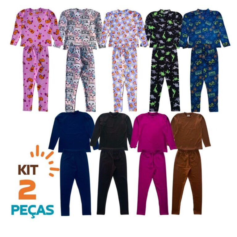 Conjunto 2 Peças Térmico Infantil Uma Blusa+Uma 