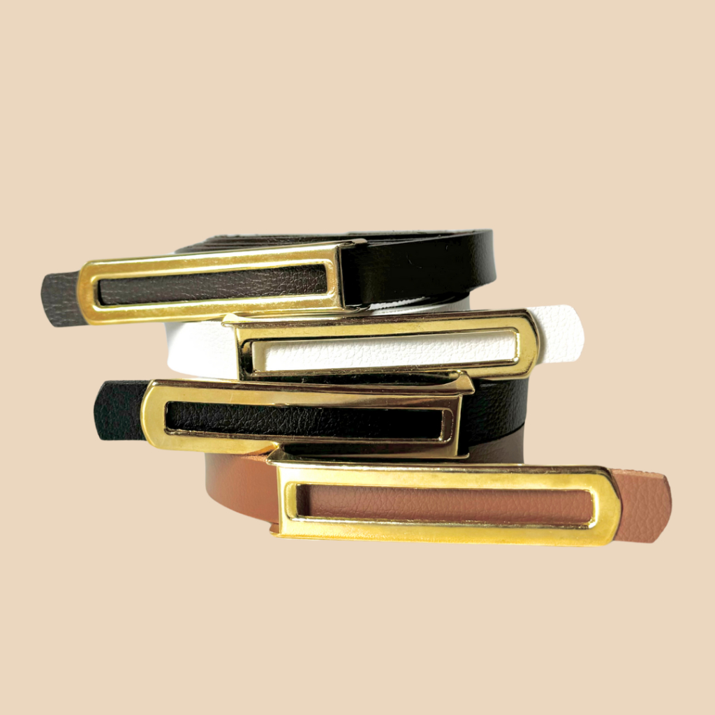 Kit 4 cinto feminino fino da moda