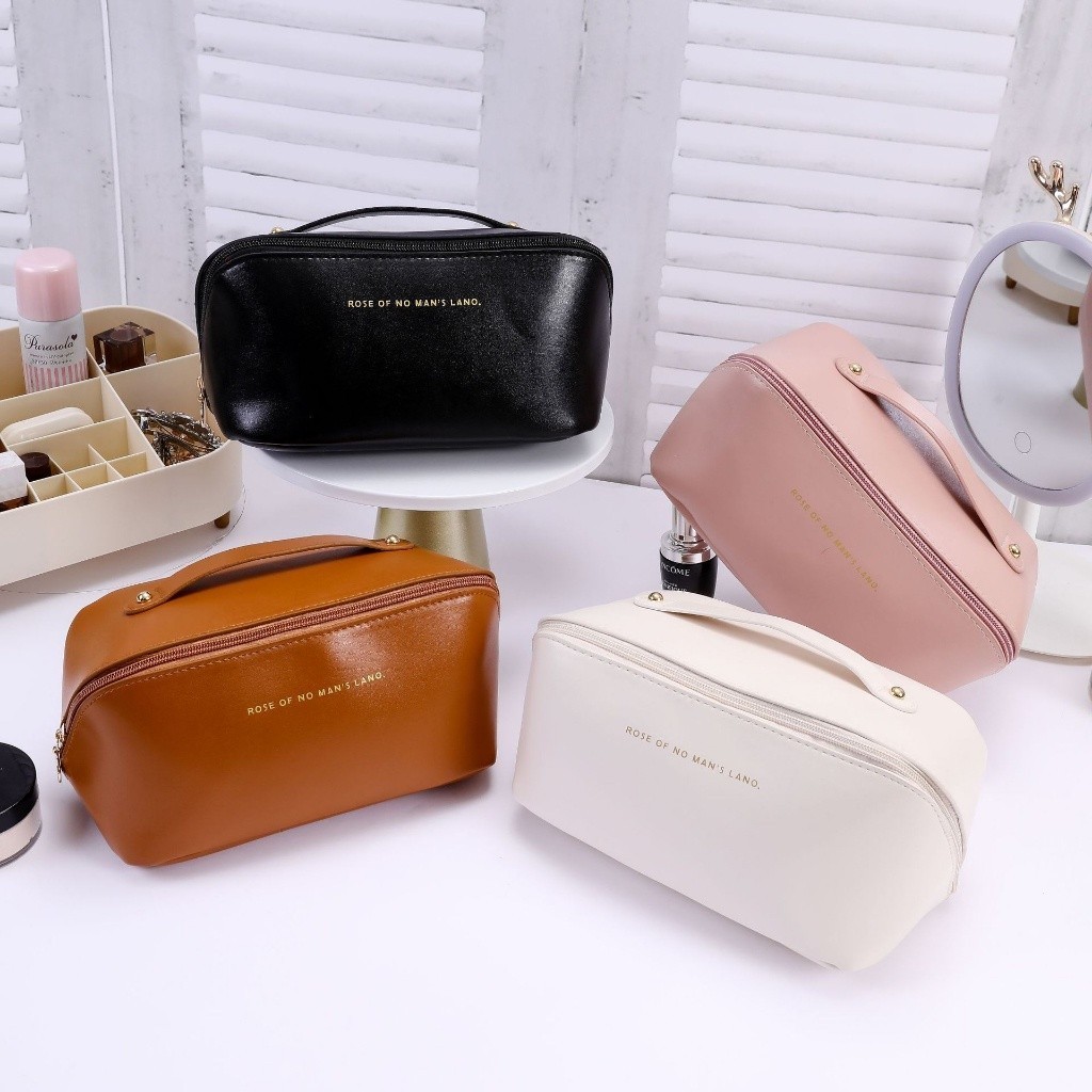Necessaire Feminina Grande Impermeável para Maquiagem e Viagem com Alça