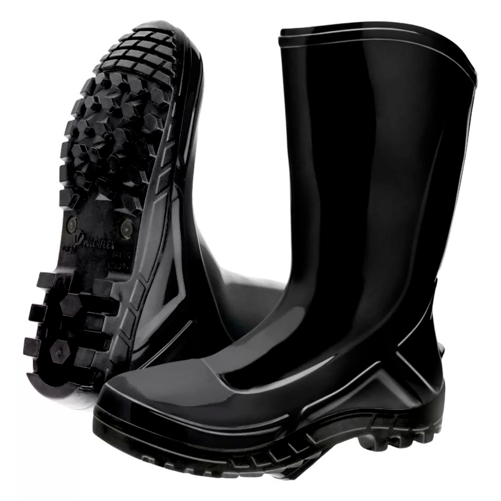 BOTA DE BORRACHA GALOCHA ANTIDERRAPANTE PRETA