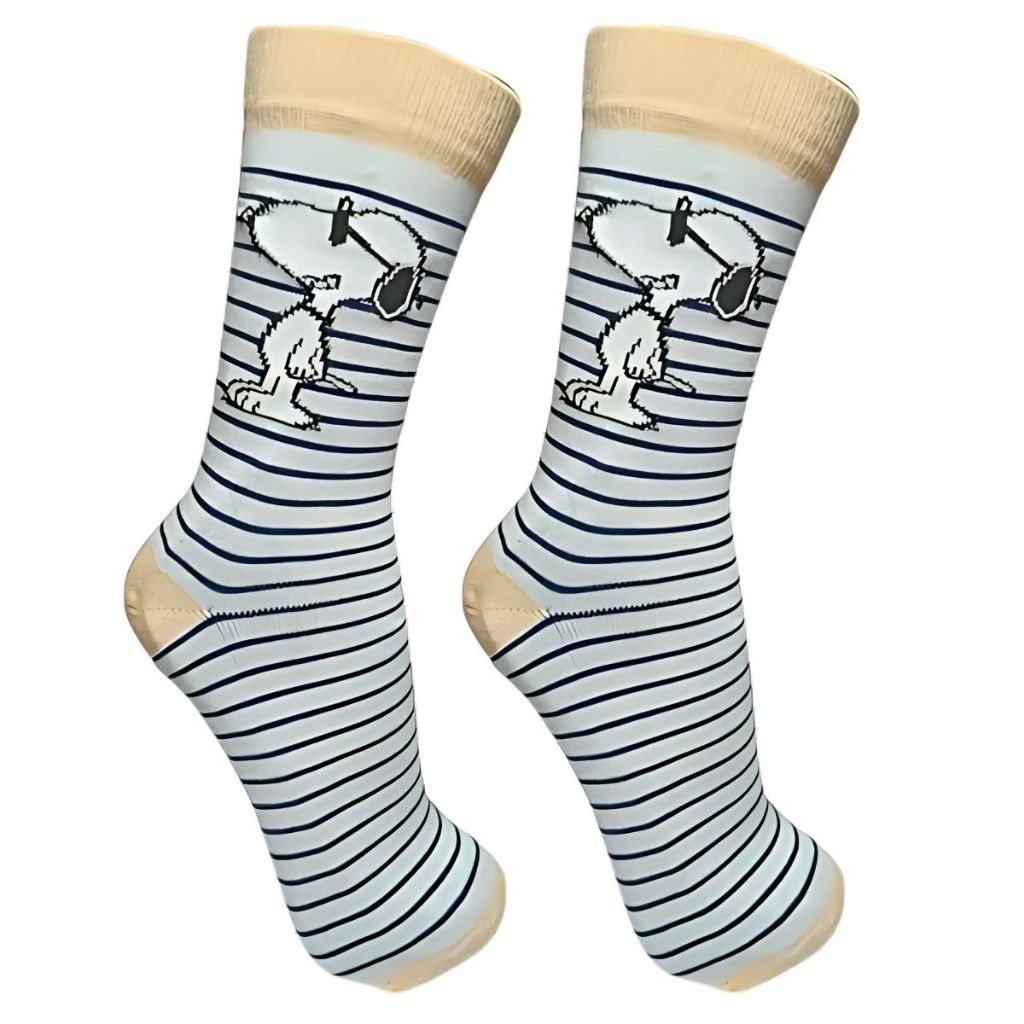 Meia Cano Alto Snoopy Feminina Algodão Academia Casual