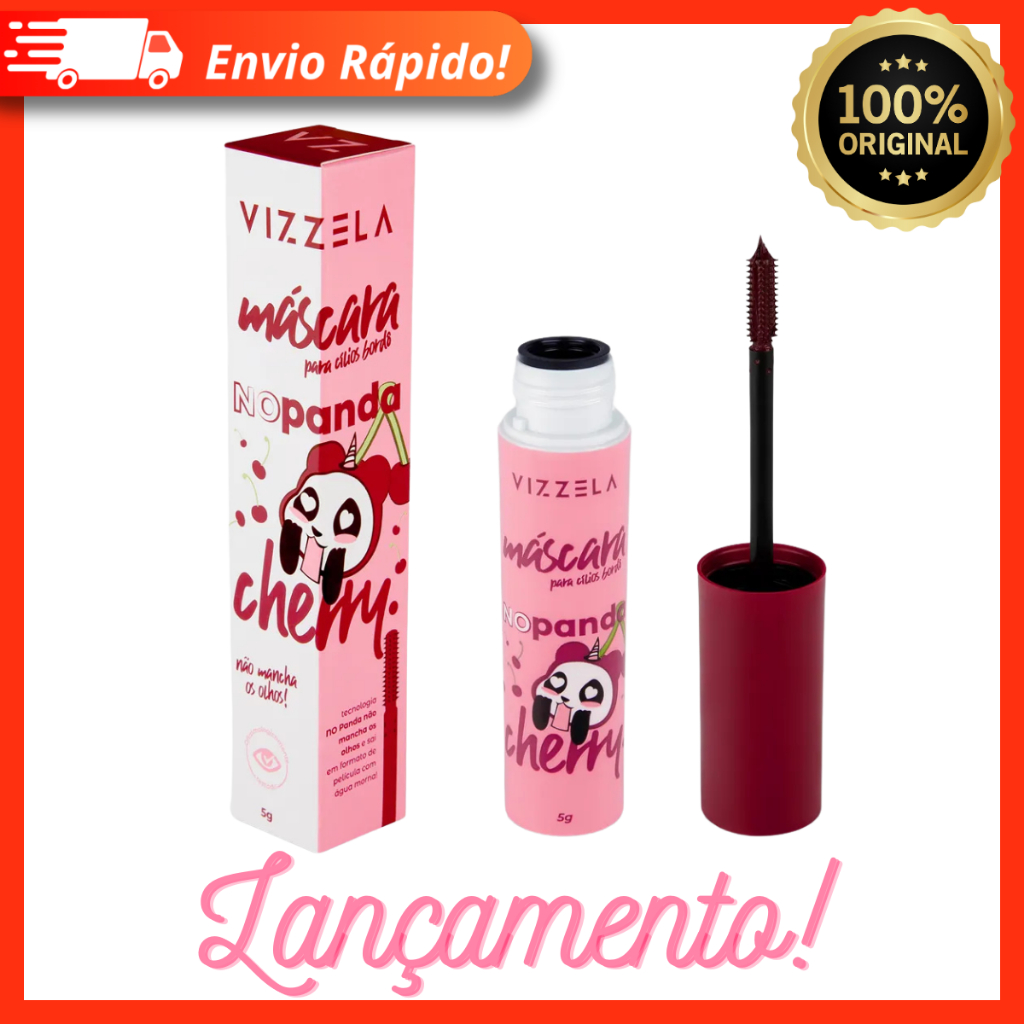 No Panda Cherry Bordô Vizzela Original – Máscara Para Cílios Rímel 100% Original