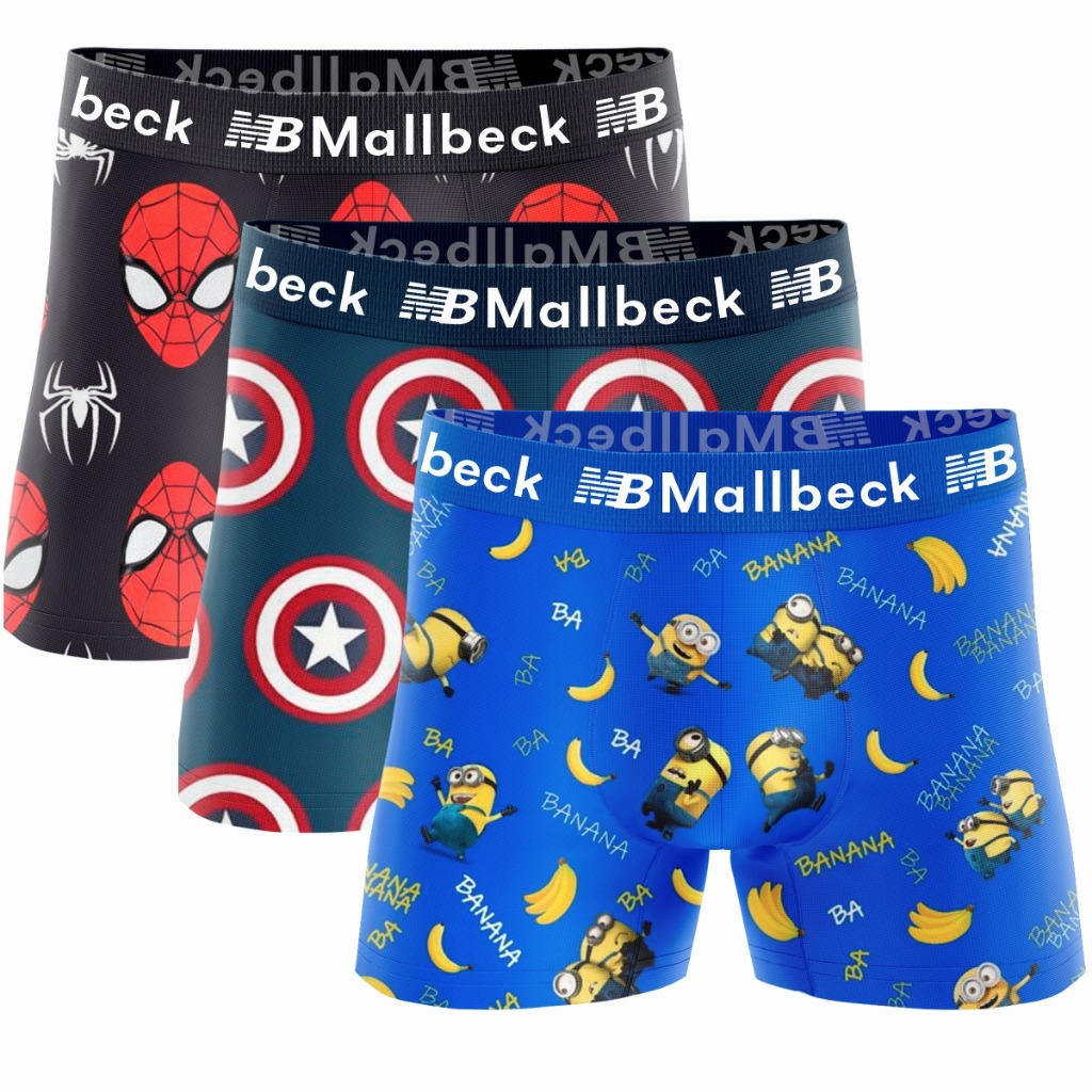 Cuecas Boxer Menino Infantil  Kit com 10 Algodão Forrado