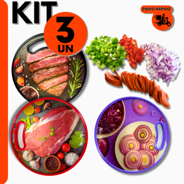 Kit Tábua Redonda Corte Do Chef Profissional de V
