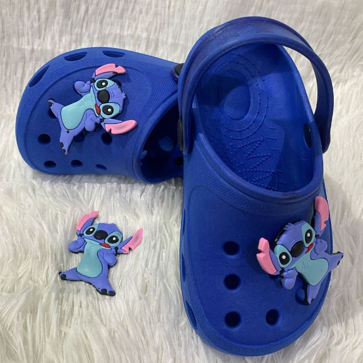 Babuche Infantil  Stitch Azul Leve, Confortável e