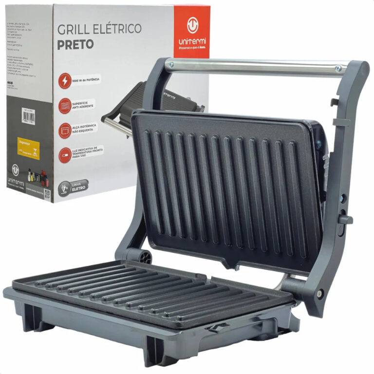 Grill Sanduicheira 1000W Antiaderente Potente Pret