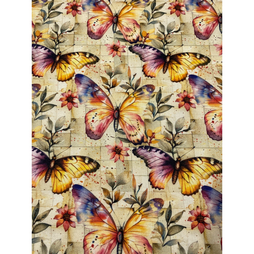 Tecido Tricoline Estampado Digital 100% Algodão – Borboleta
