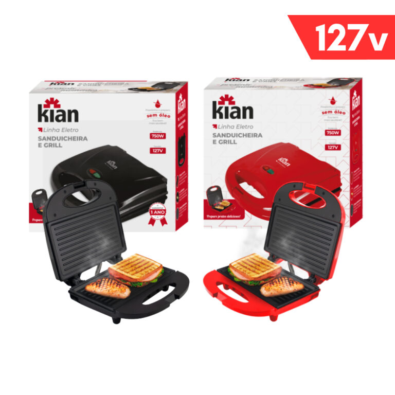 Sanduicheira Grill KIAN 127V Antiaderente 750W
