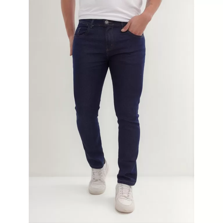 Calça Jeans Masculina Super Skinny Escura Básica