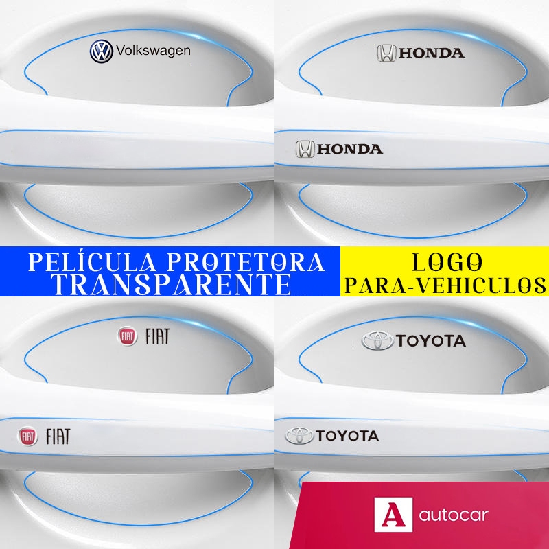 Conjunto de 8 protetores transparentes para maçanetas de porta com logotipo Adesivos de proteção con
