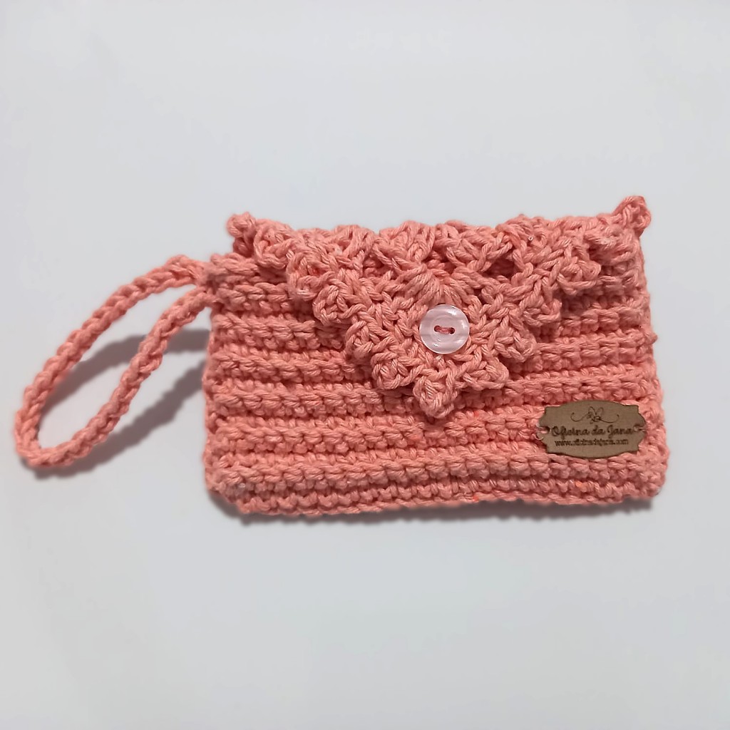 Bolsa Necessaire Carteira Porta Cartão Moedas em Crochê Várias Cores Crochet Croche Moda Feminina