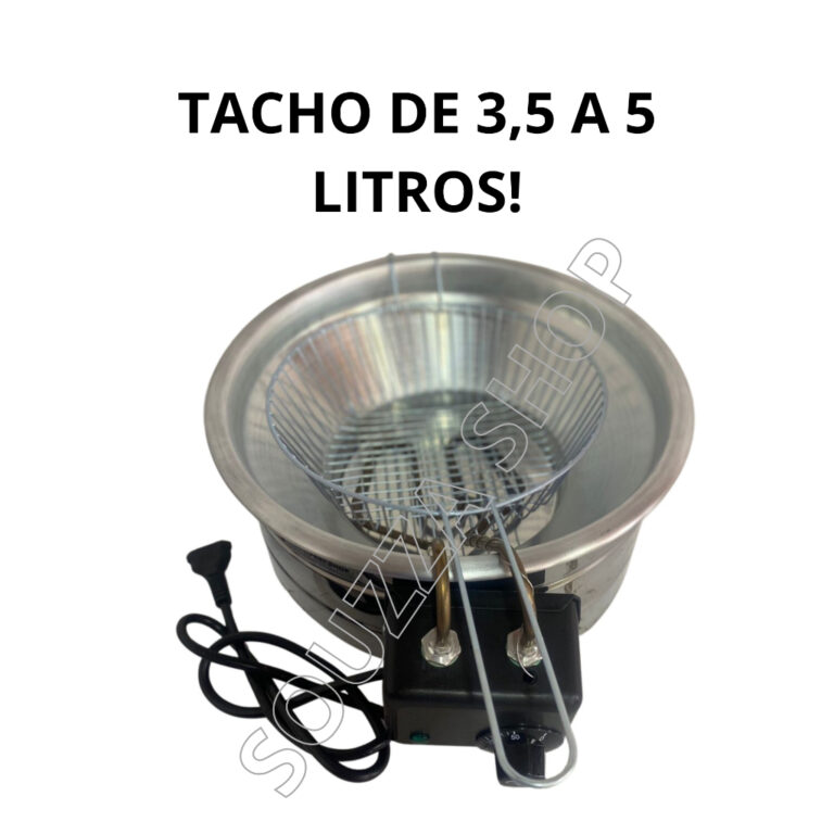 Fritadeira Elétrica em inox tacho 3,5 a 5 litros 