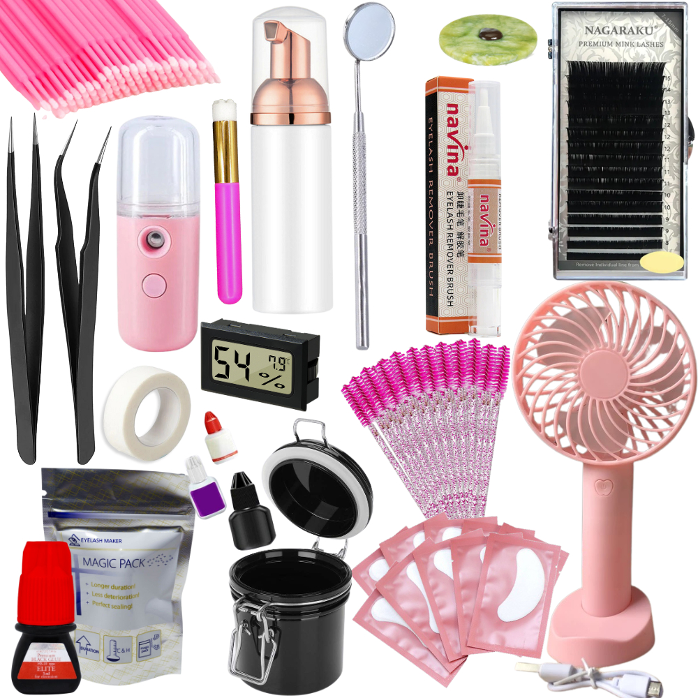 Kit Extensão de Cilios Volume Russo Cílios Nagaraku Profissional Alongamento Fio a Fio Curvatura