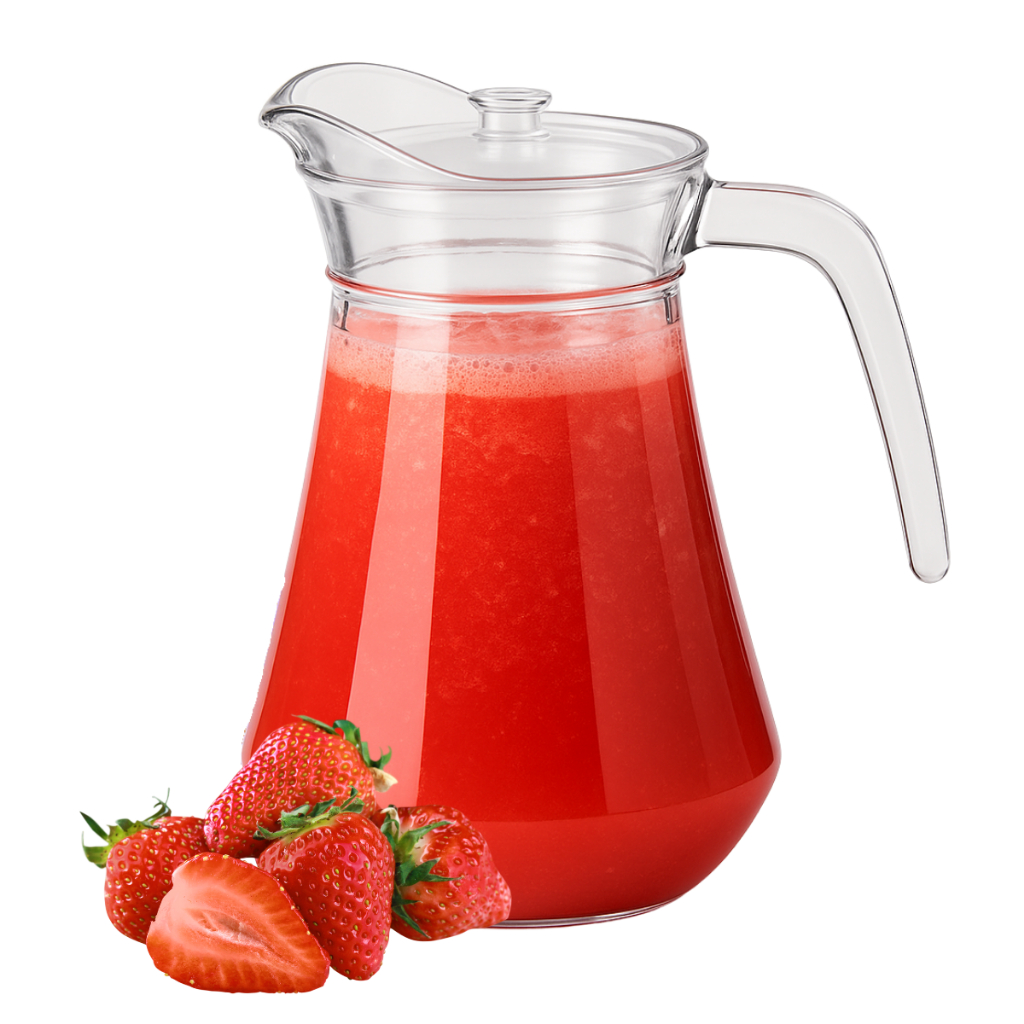 Jarra de Vidro Com Tampa 1600ML Alça Para Agua Sucos Drinks Bares Restaurantes Cozinha Almoço Jantar