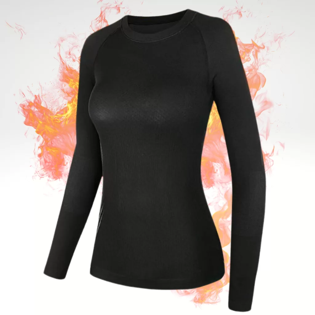 Camisa Térmica Feminina Manga Longa Inverno Segunda Pele Inverno Frio Confortável