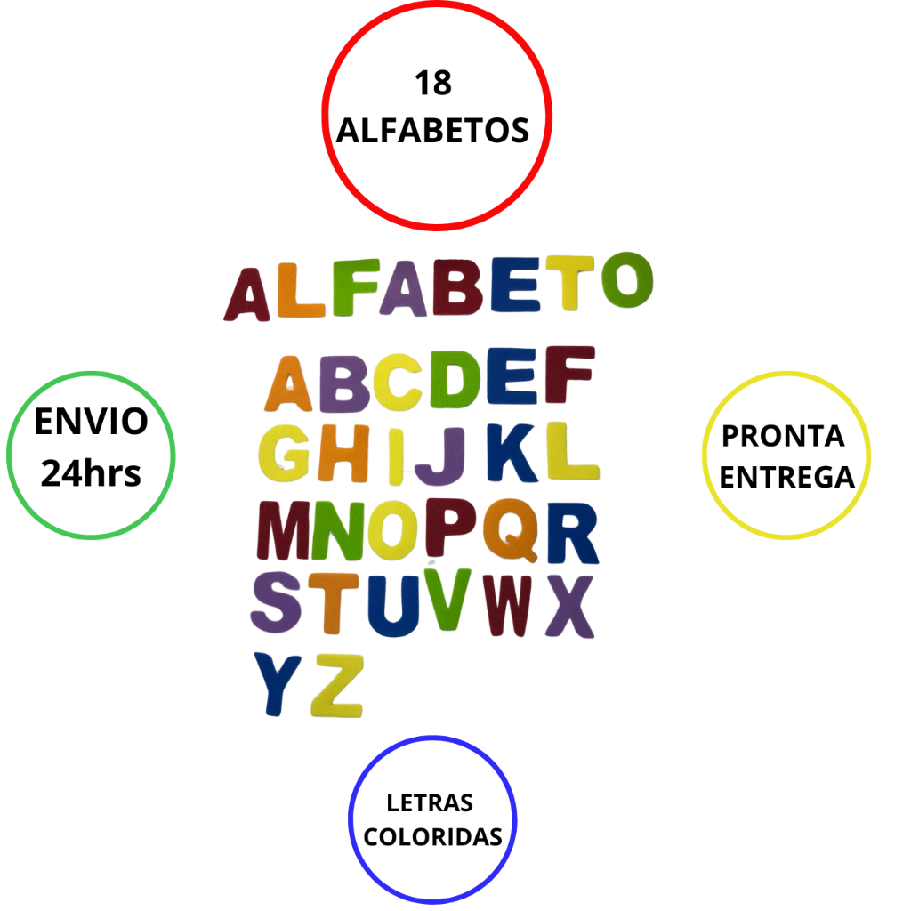 18 Alfabeto Em Eva Brinquedos Educativos Letras Coloridas Abc