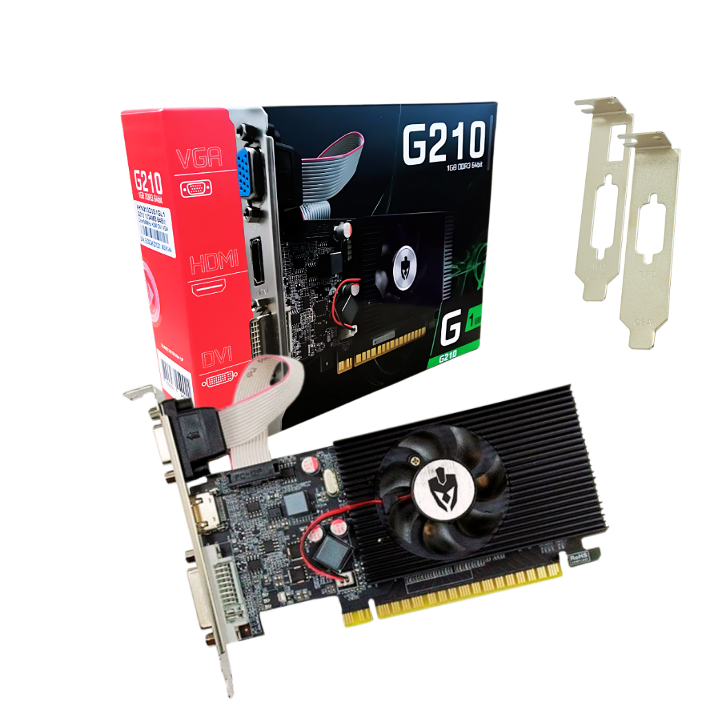Placa De Vídeo Evolut Geforce G210 1gb Ddr3 Dvi-i/vga/hdmi