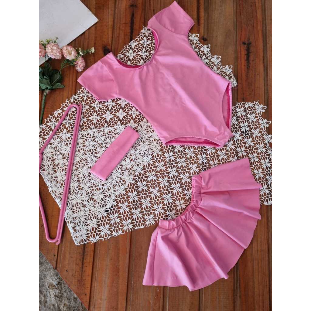 kit 3 peças ballet suplex pink. Tamanho 06