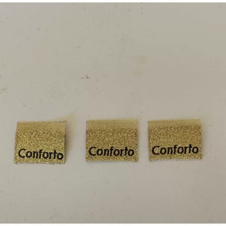 Etiqueta Conforto Comfort Bordada Brilhante para L