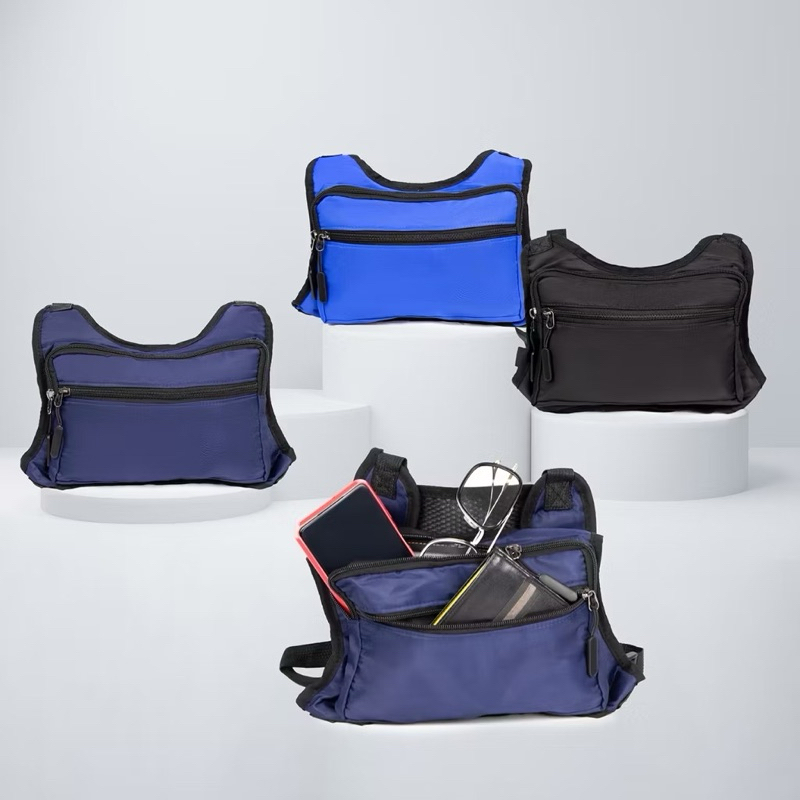 Bag Pochete de Peito Tática Masculina Impermeável – Sholder Bag Colete Peitoral Ajustável ao Corpo