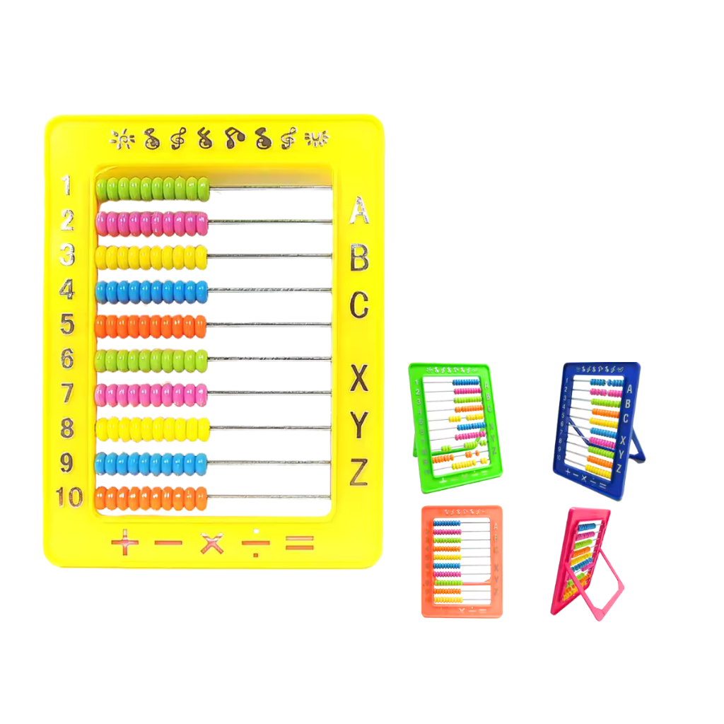 Ábaco  Escolar Infantil Com 100 Bolinhas Contador Colorido com Tripé Aprenda matemática Brincando