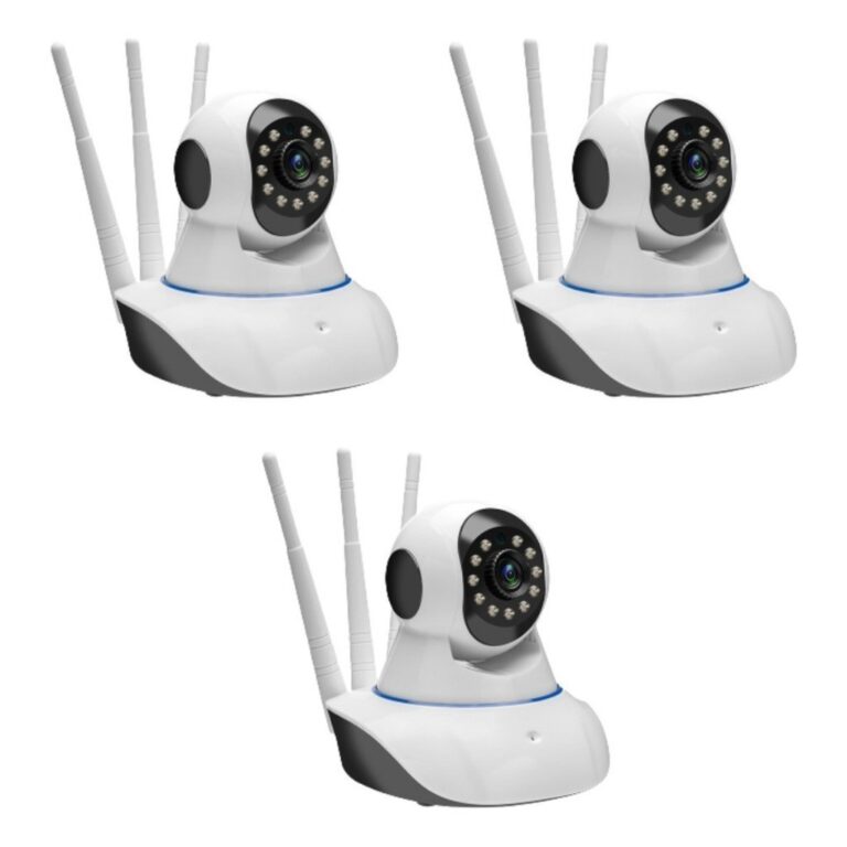 Câmera iP robô 3 antenas babá eletrônica wifi 