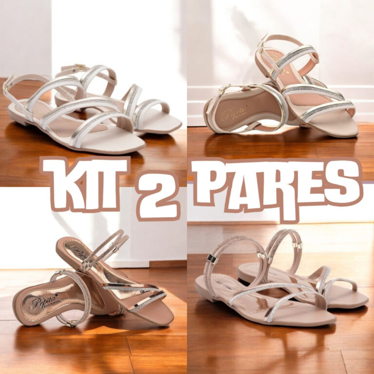 Kit 2 Pares Sandália Rasteira Feminina para Todas